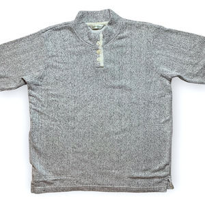 Orvis 1/4 Button Turtleneck Pullover Sweater- Men's Medium/ Gray